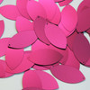 Navette Leaf Sequin 1.5" Fuchsia Pink Matte Satin Metallic