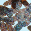 Oval Sequin 1.5" Chocolate Brown Transparent Hologram Glitter Sparkle