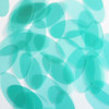 Oval Sequin 1.5" Seafoam Blue Green Transparent Glossy and Matte Duo Two Sided