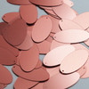 Oval Sequin 1.5" Coral Rose Matte Satin Metallic
