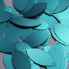Navette Leaf Sequin 1.5" Turquoise Blue Matte Satin Metallic