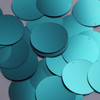 Round Sequin 40mm Turquoise Blue Matte Satin Metallic