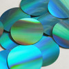 Round Sequin 60mm Aqua Blue Lazersheen Reflective Metallic