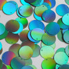 Round Sequin Paillettes 15mm Top Hole Aqua Blue Lazersheen Reflective Metallic