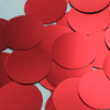 Round Sequin 40mm Red Matte Satin Metallic