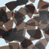 Fishscale Fin Sequin 1.5" Chocolate Brown Transparent Glossy and Matte Duo Two Sided
