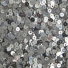 4mm Round Flat Sequins Silver Duo Reversible Matte and Shiny Metallic Reversible. Made in USA