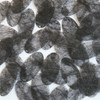 Oval Sequin 1.5" Black Silky Fiber Strand Fabric