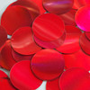 Round  Flat Sequin 30mm Red Lazersheen Rainbow Reflective Metallic