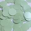 1" / 24mm Round Flat Sequins Mint Green Opaque Satin Pearl