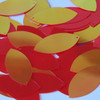 Navette Leaf Sequin 1.5" Red Rainbow Iris Super Mirror Shiny Reflective
