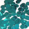 Round  Flat Sequin 15mm Top Hole Teal Turquoise Metallic