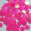 Round  Flat Sequin 12mm Top Hole Hot Pink Rainbow Iris Fluorescent Matte Opaque Back Reversible