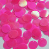 Round  Flat Sequin 15mm Top Hole Hot Pink Rainbow Iris Fluorescent Matte Opaque Back Reversible