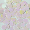 Round  Flat Sequin 12mm Top Hole White Pink Rainbow Iris Fluorescent Shiny Opaque Back Reversible