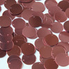 Round  Flat Sequin 12mm Top Hole Rose Pink Metallic