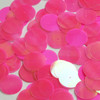 Round  Flat Sequin 20mm Center Hole Bright Pink Rainbow Iris Fluorescent Matte Opaque Back Reversible