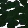 Round  Flat Sequin 15mm Top Hole Deep Dark Green Transparent Glossy See-Thru