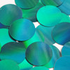 Round  Flat Sequin 50mm Teal Lazersheen Rainbow Reflective Metallic