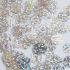 Round  Flat Sequin 12mm Top Hole Silver Tiger Stripe Transparent Hologram Glitter Sparkle