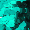 Round  Flat Sequin 20mm Center Hole Emerald Green Metallic