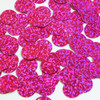 Round  Flat Sequin 15mm Top Hole Fuchsia Pink Hologram Glitter Sparkle