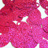 Large Hole Oval Sequin 1.25" Fuchsia Pink Hologram Glitter Sparkle