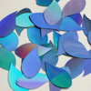 Vine Leaf  Sequin 1.5" Light Blue Lazersheen Rainbow Reflective Metallic