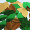 Navette Leaf Sequin 1.5" Green Gold Shiny Metallic Reversible