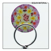 SequinsUSA Lantana Yellow White Pink Floral Flower  Opaque Print Sequin Film  RL188
