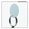 SequinsUSA Aqua Blue Polka Dot on Silver Metallic Print Sequin Material RL245