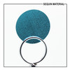 SequinsUSA Turquoise Blue Metallic Embossed Texture Sequin Material RL541