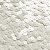 5mm Flat Sequins White Opaque Glossy High Shine