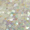 5mm Flat Sequins White Rainbow Iris Shiny Opaque