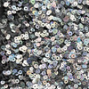 3mm Flat Sequins Silver Laser Rainbow Reflective Metallic