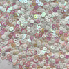 4mm Flat Sequins White Pink Rainbow Iris Matte Duo Reversible