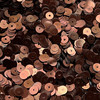 6mm Flat Sequins Dark Bronze Brown Metallic