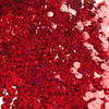 6mm Sequins Top Hole Red Hologram Glitter Sparkle Metallic