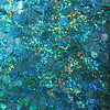 6mm Sequins Top Hole Aqua Blue Hologram Glitter Sparkle Metallic