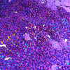 10mm Sequins Top Hole Purple Hologram Glitter Sparkle Metallic