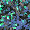6mm Flat Sequins Periwinkle Blue and Black Rainbow Iris Matte Duo