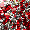 10mm Sequins Red Silver Metallic Bubble Duo