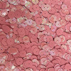 8mm Sequins Pink Rose Embossed Swirl Texture Iridescent