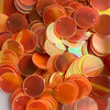 15mm Sequins Top Hole Orange Ultra Crystal Rainbow Iris Iridescent