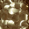24mm Sequins 2 Hole Gold Metallic