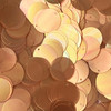 24mm Sequins Peach Orange Transparent Matte Frosted Rainbow Medium Hole