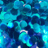 15mm Sequins Aqua Blue Crystal Rainbow Iris