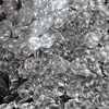 15mm Top Hole Sequins Silver Metallic Bubble
