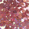 8mm Sequins Pink Hologram Glitter Sparkle Metallic