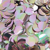 30mm Sequins Top Hole Silver Pastel Rainbow Iris Shiny Metallic